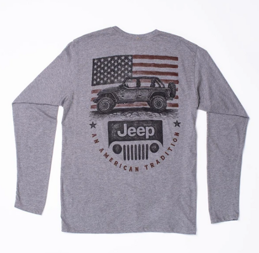 JEEP An American Tradition - Long Sleeve Shirt - Graphite Heather