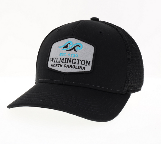 Wilmington Waves  – Legacy Low Pro Snap Back Hat – Black / Black