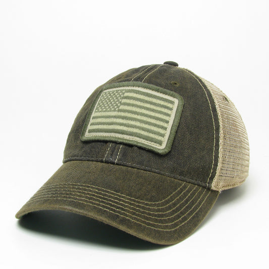 American Flag – Legacy OFA Trucker Hat – Vintage Black