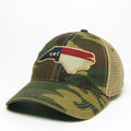NC State Outline Patch -Trucker Hat – Army Camo