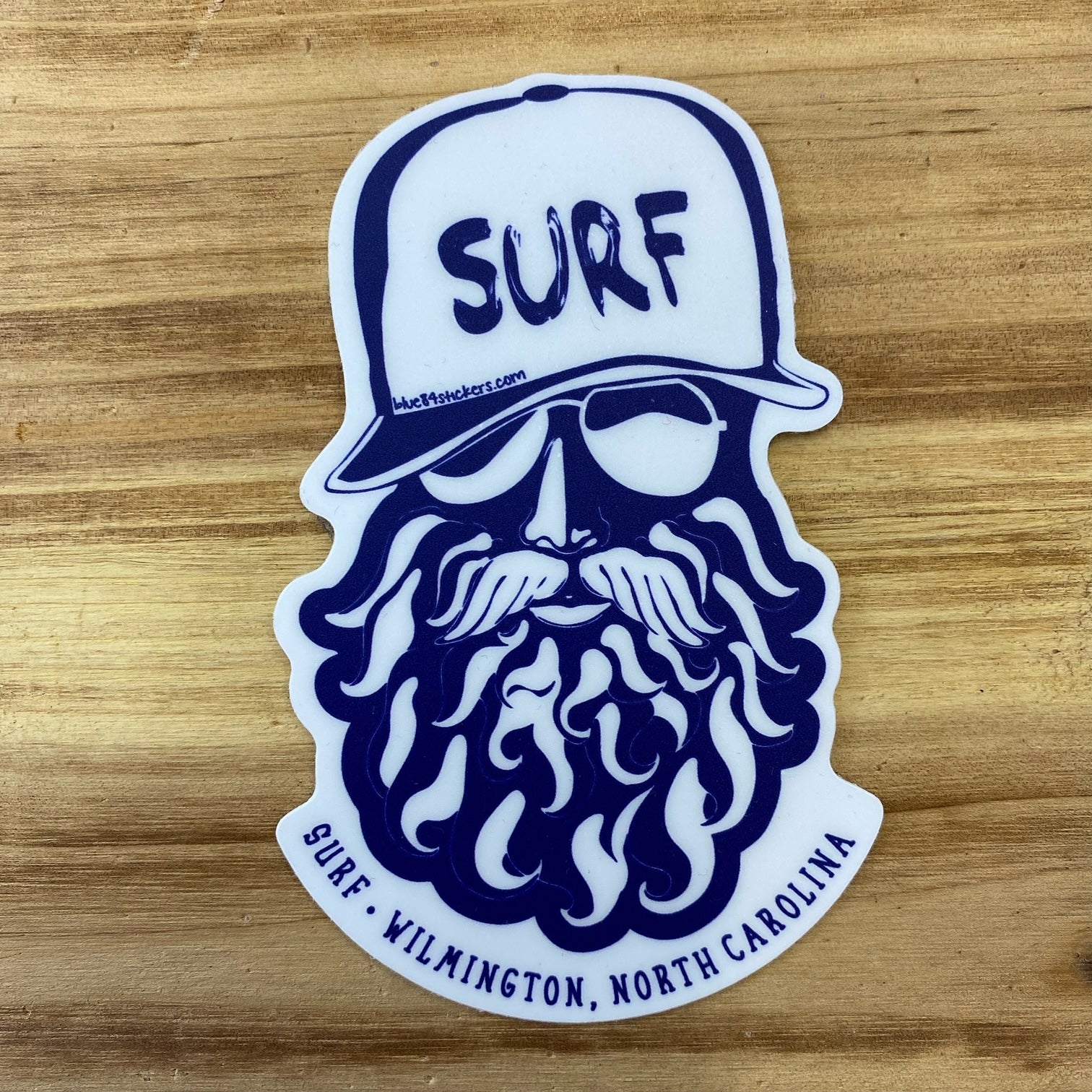 SURF BEARD WILMINGTON  , NC  – BIG STICKER ( 3″ X 4 ″ ROUGHLY )
