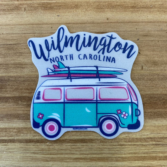 SURF BUS WILMINGTON  , NC  – STICKER ( 2″ X 2″ ROUGHLY )