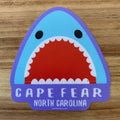 SHARK CAPE FEAR  , NC  – BIG STICKER ( 3″ X 4 ″ ROUGHLY )