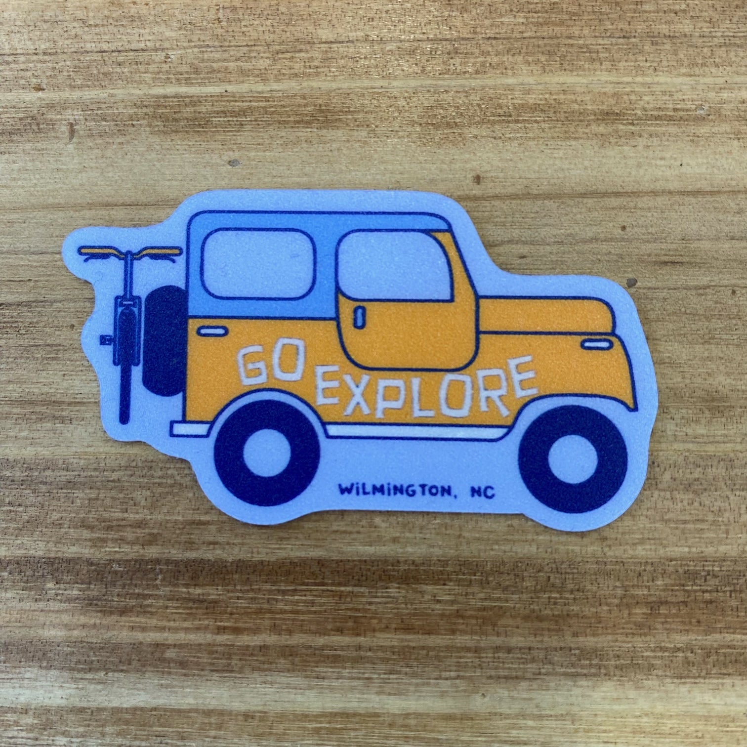 JEEP  WILMINGTON  , NC  – STICKER ( 2″ X 2″ ROUGHLY )