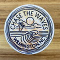 CHASING WAVES  WILMINGTON  , NC  – BIG STICKER ( 3″ X 4 ″ ROUGHLY )