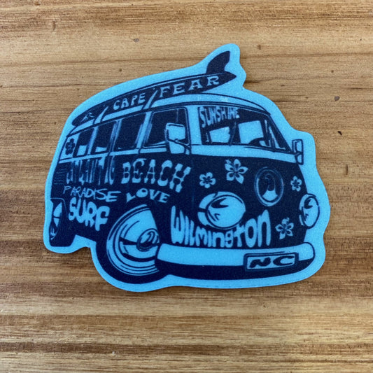 BUS  WILMINGTON  , NC  – STICKER ( 2″ X 2″ ROUGHLY )