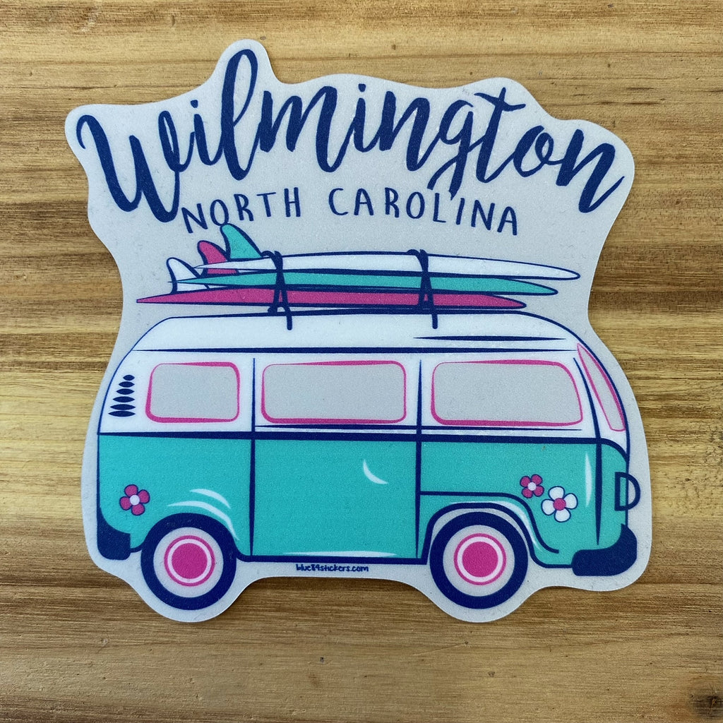 SURF BUS WILMINGTON  , NC  – BIG STICKER ( 3″ X 4 ″ ROUGHLY )