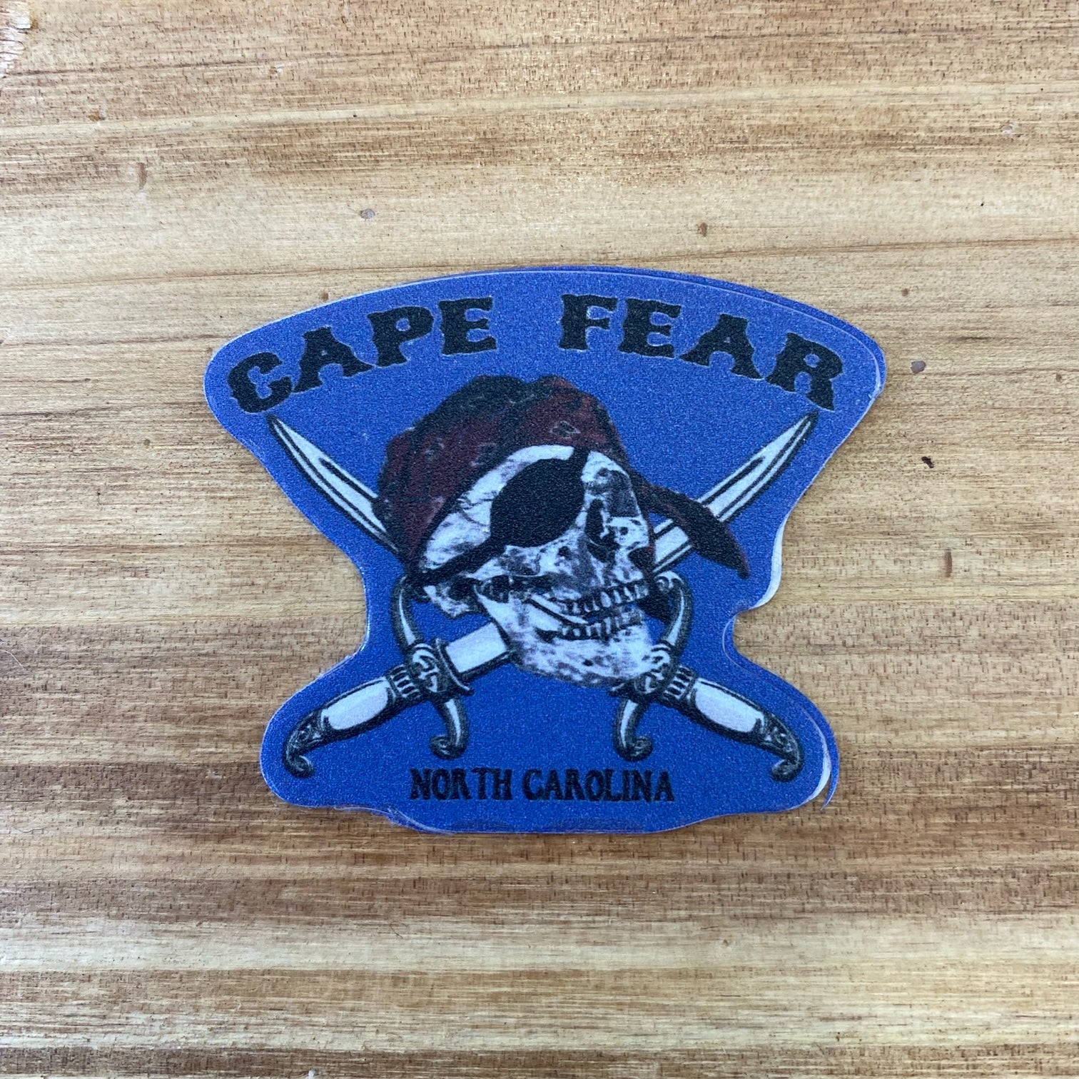 Pirate Sword CAPE FEAR  , NC  – STICKER ( 2″ X 2″ ROUGHLY )
