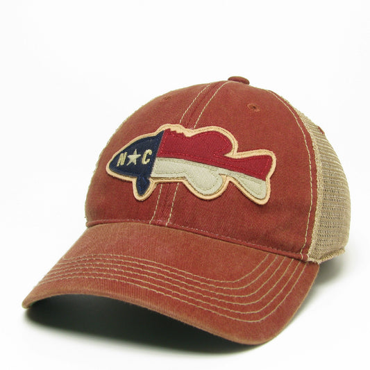 NC Fish – Legacy OFA Trucker Hat – Vintage Cardinal