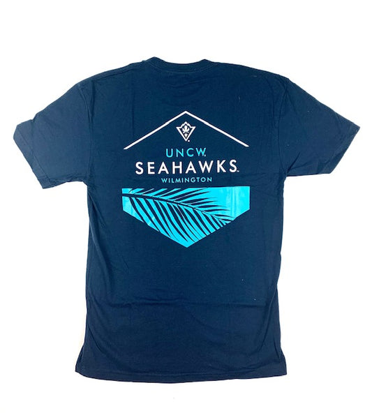 UNCW  LEAF – T SHIRT – TRUE NAVY